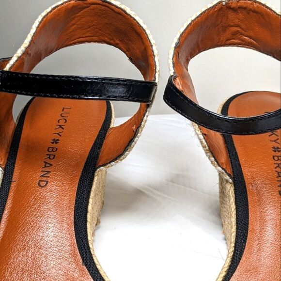 Lucky Brand Katereena Wedge Espadrilles Strap Sandal Size 9M/39 - Picture 9 of 12